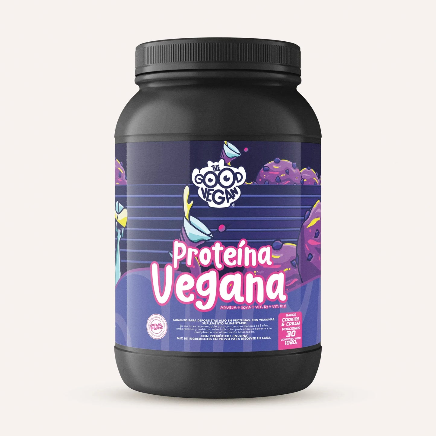 Proteína Vegana Cookies & Cream 1020g