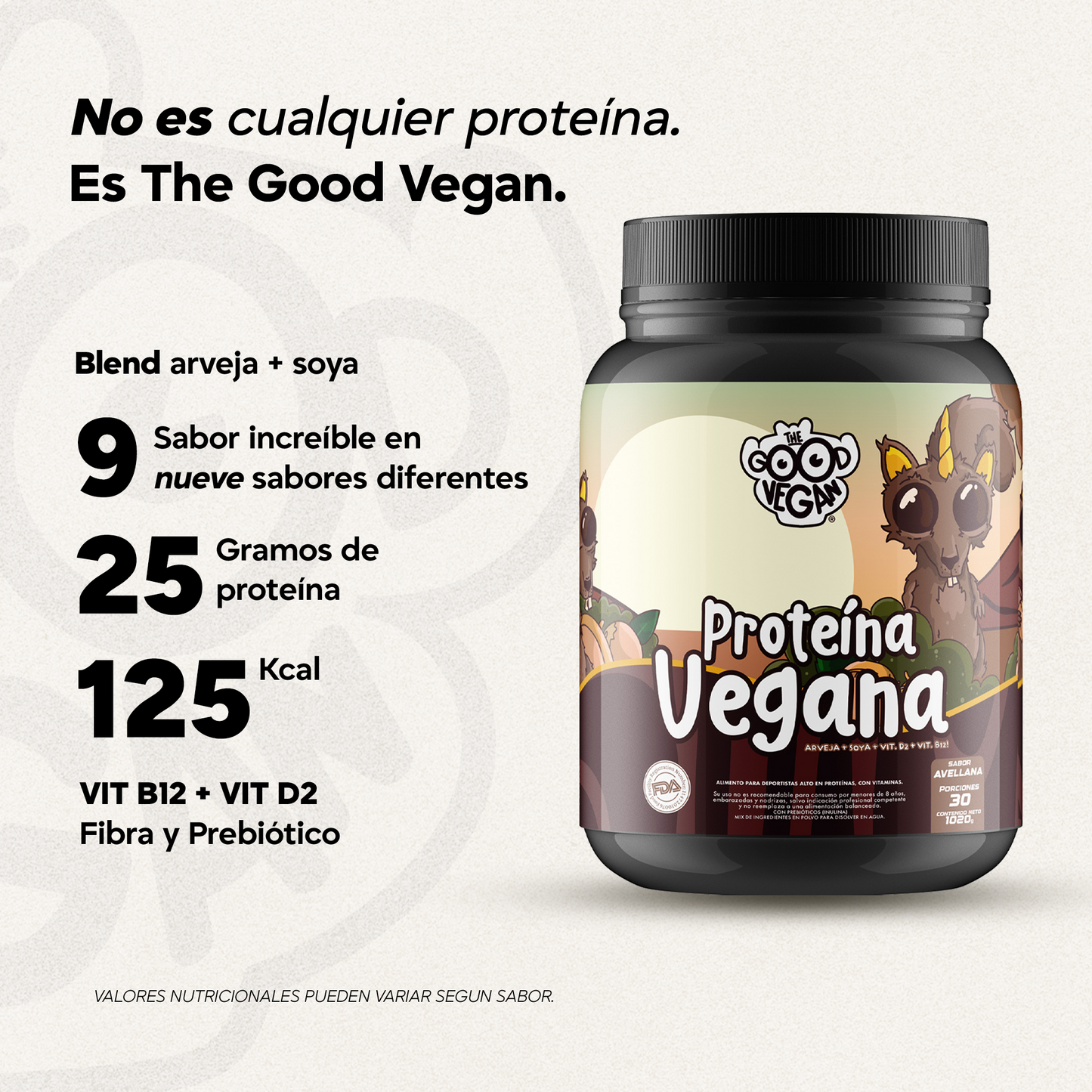 Proteína Vegana Avellana 1020g