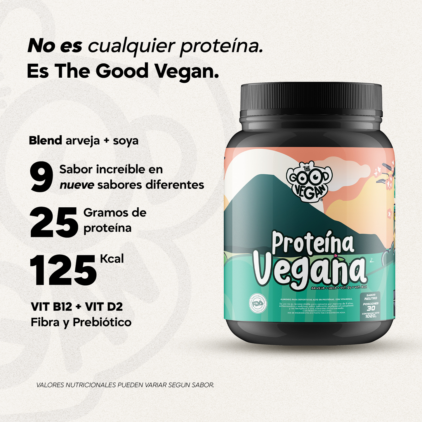 Unflavored Vegan Protein 1020g